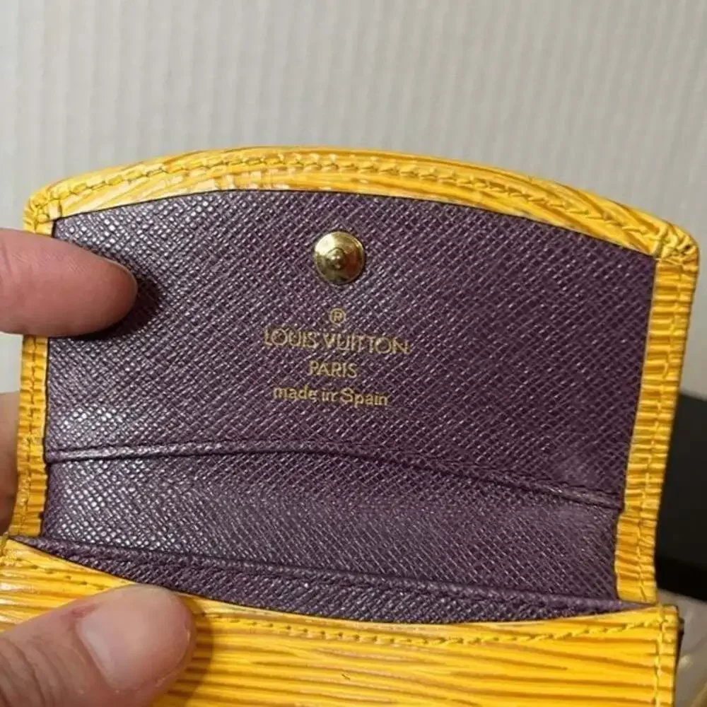 Louis Vuitton Yellow Epi Card/Coin Case